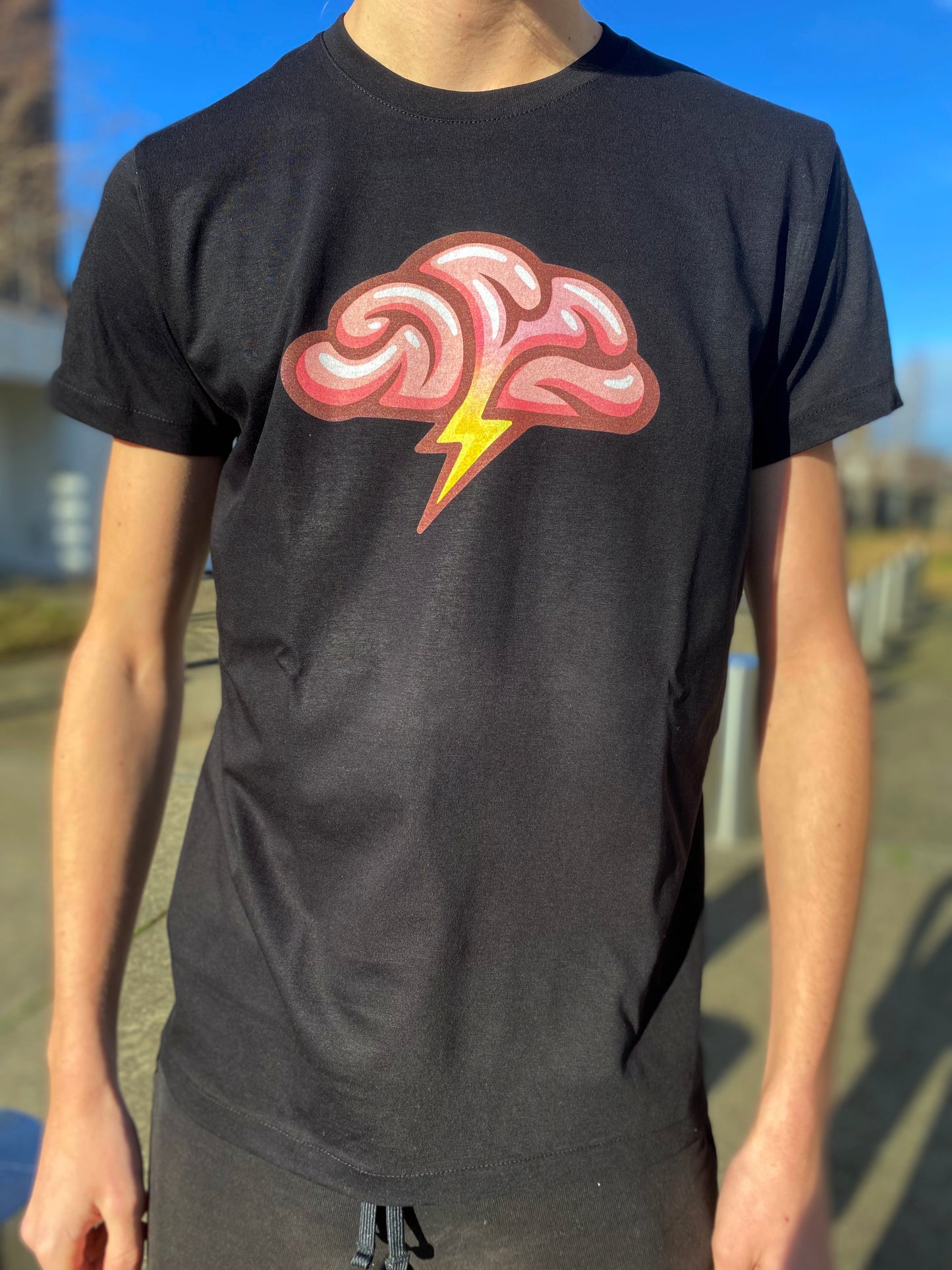 T-shirt nuage cerveau noir