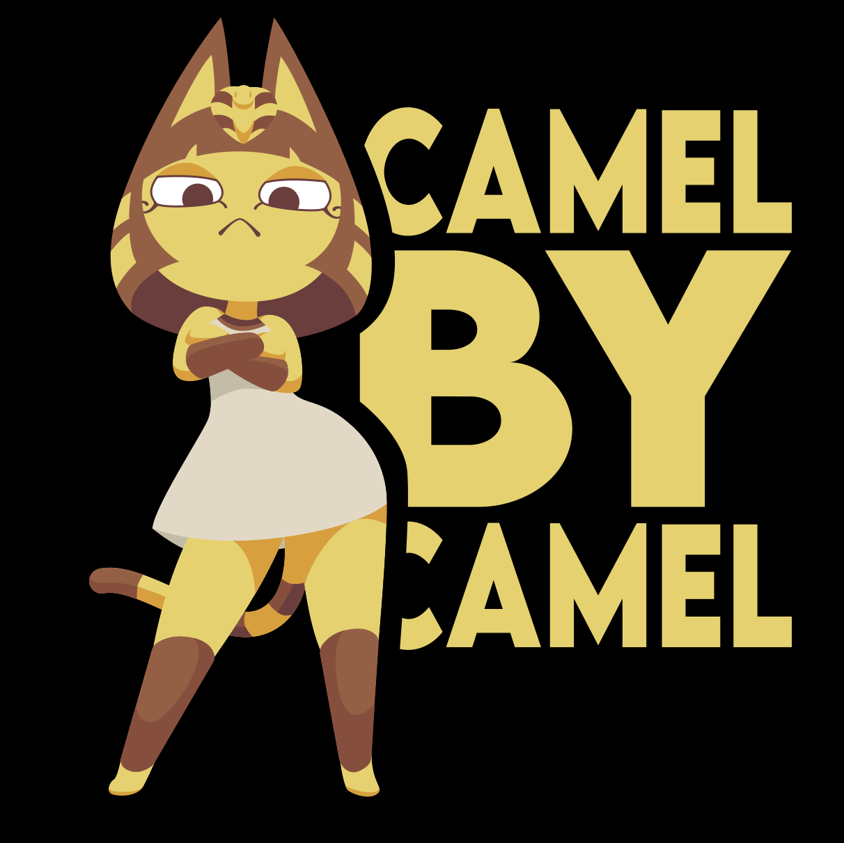 T-shirt noir Ankha Camel by Camel