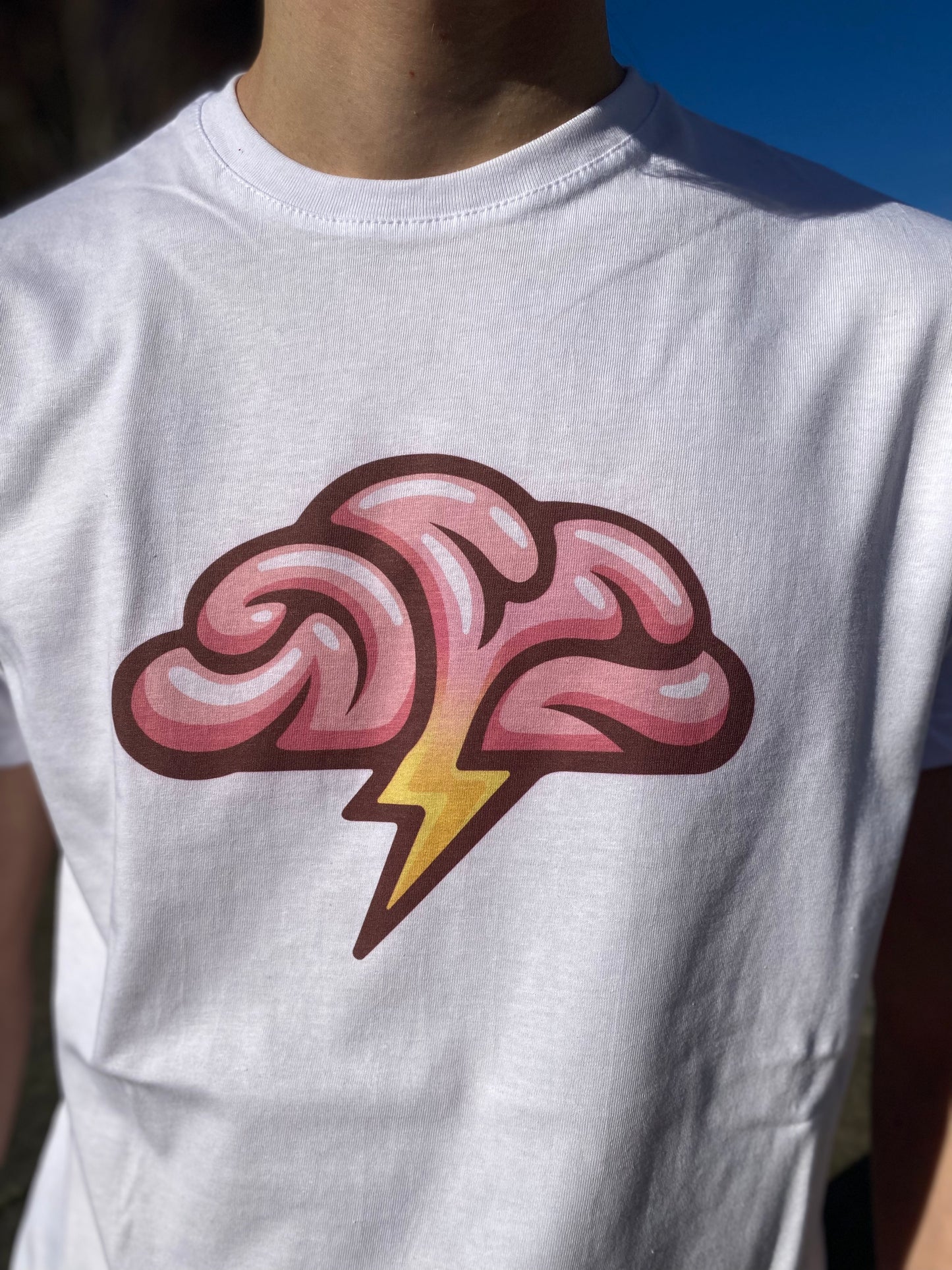 T-shirt nuage cerveau blanc