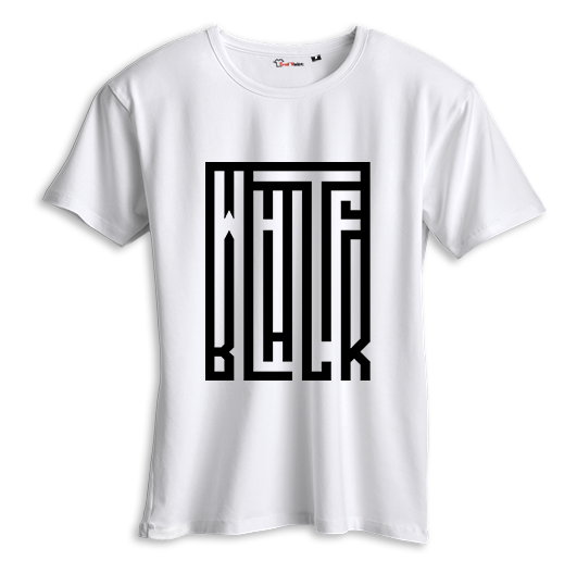 T-shirt white black