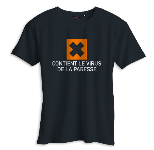 T-shirt noir le virus