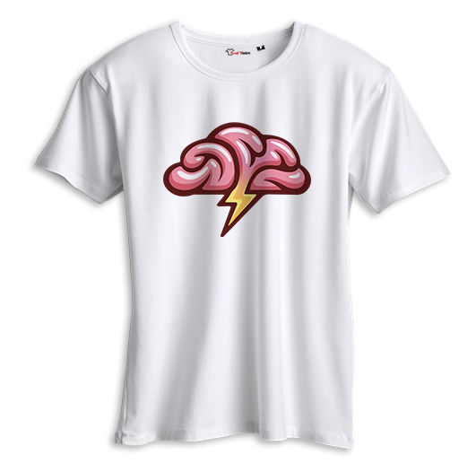 T-shirt nuage cerveau blanc