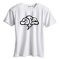 T-shirt nuage cerveau contour blanc
