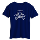 T-shirt tête de mort bleu