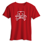 T-shirt tête de mort rouge