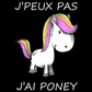 T-shirt noir J'peux pas j'ai poney